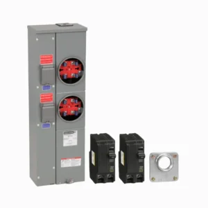 base para medidor doble 125A Square D combo