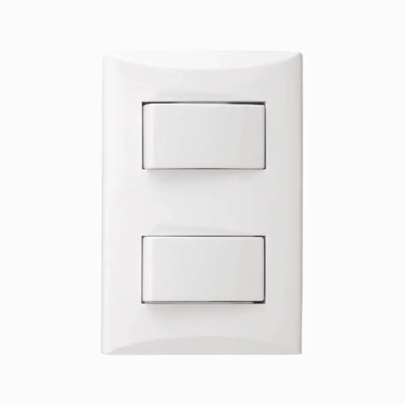 interruptor doble Eagle 1004 línea plata