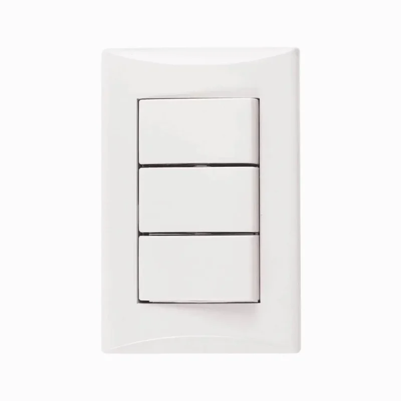 interruptor triple Eagle 1005 línea plata