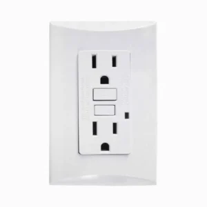 tomacorriente GFCI Eagle 1018 doble línea plata