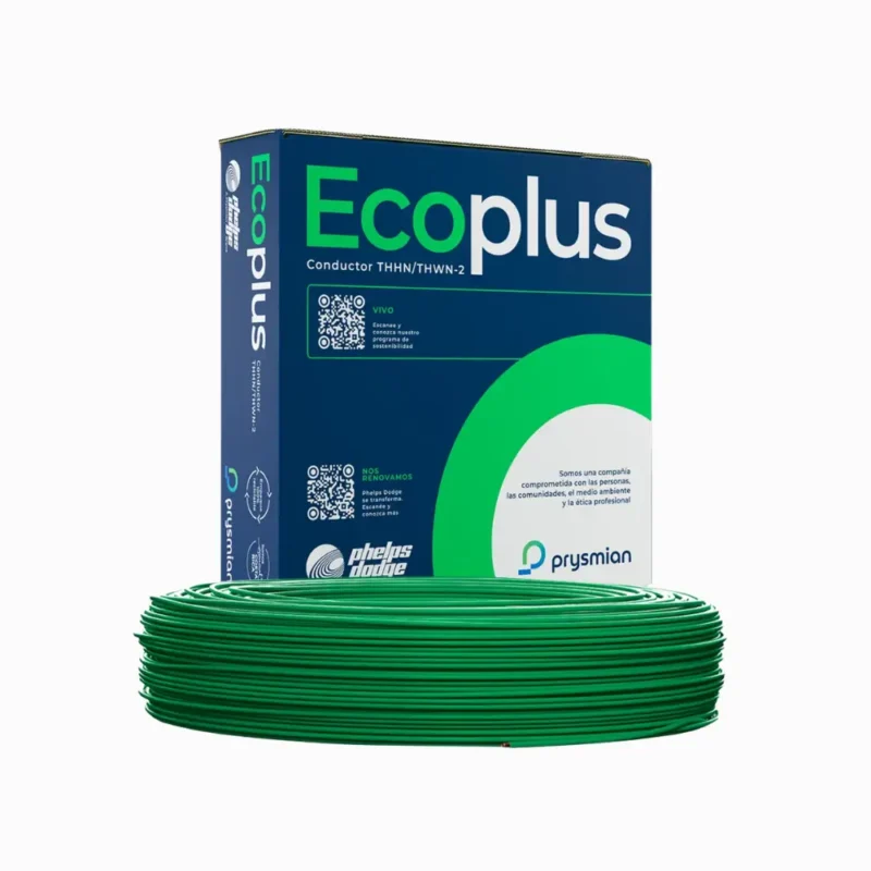 Caja de cable THHN EcoPlus #12 Verde Conducen